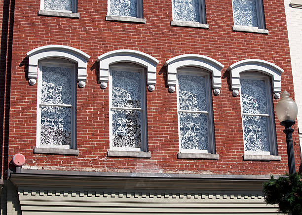 istock Lace Curtains on Georgetown Townhouse 186805863