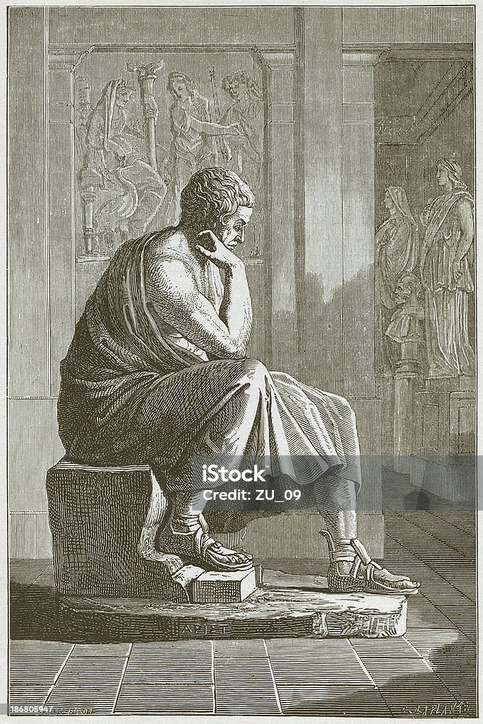 Aristoteles (384 BC - 322 BC - Lizenzfrei Aristoteles Stock-Illustration
