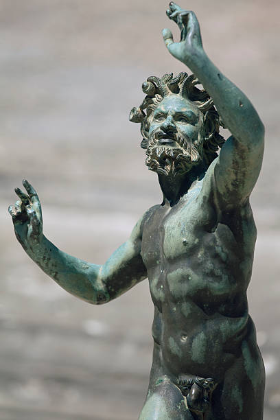 istock Satyr (Fauno) Bronze Statue in Pompeii, Italy 186806270