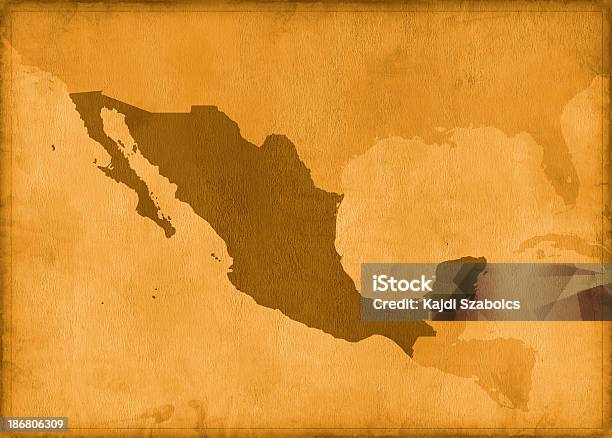 Vintage Mapa Meksyk - zdjęcia stockowe i więcej obrazów Meksyk - Meksyk, Mapa, Przeszłość