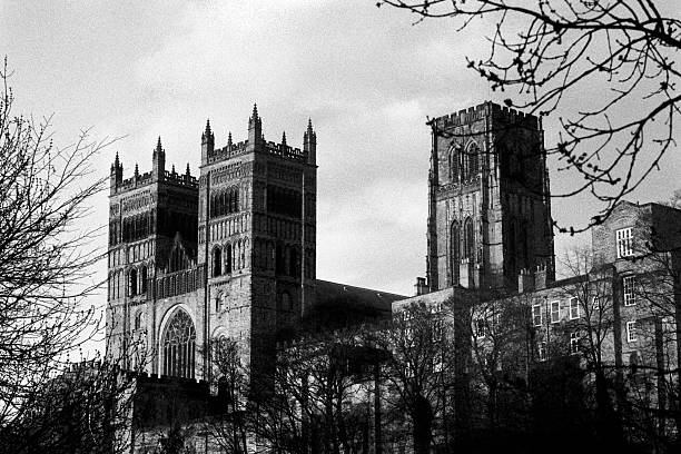 istock Durham Cathedral in grainy black and white 186806710