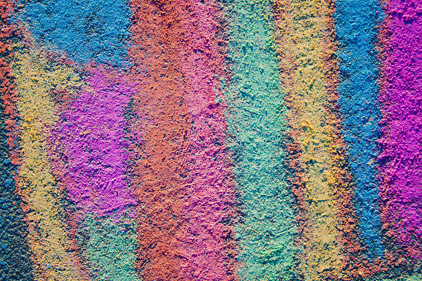 Colorful Sidewalk Chalk - Background Wallpaper stock photo