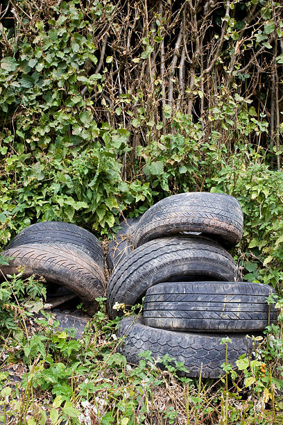 istock Discarded pile of tyres 186807374