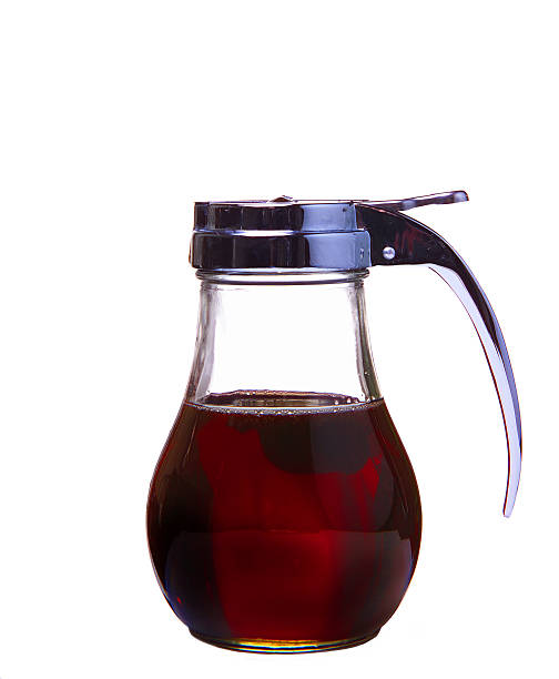 maple syrup decanter stock photo