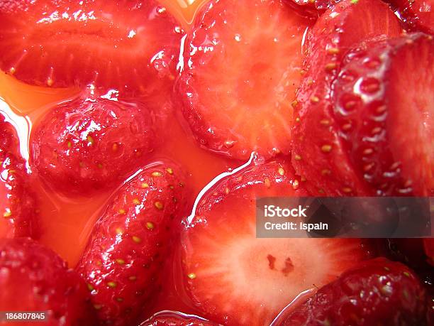 Strawberries Macerated Closeup Stock Photo - Download Image Now - Fruit, Close-up, Color Image