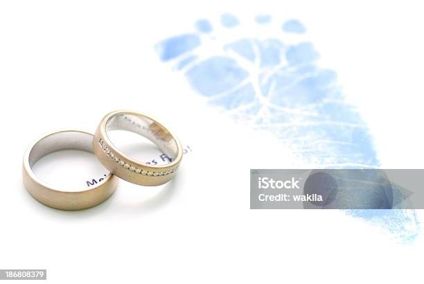 Wedding Rings And Footstep Hochzeitsringe Und Fußabdruck Stock Photo - Download Image Now