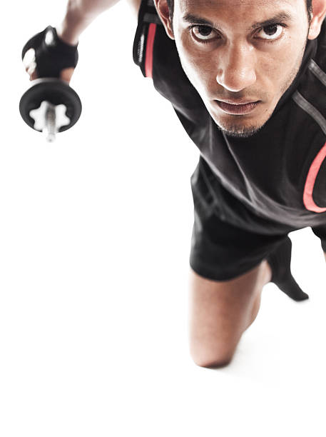 istock Male Weight Trainer Tricep Extension 186808855