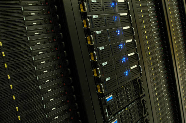 Tech: Server Racks 3 stock photo