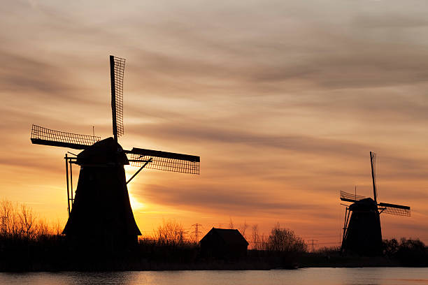 istock Traditional windmills at sunrise, Kinderdijk, The Netherlands 186809309