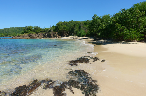 Small natural beach between Petite Anse and Grande Anse des Salines, Martinique