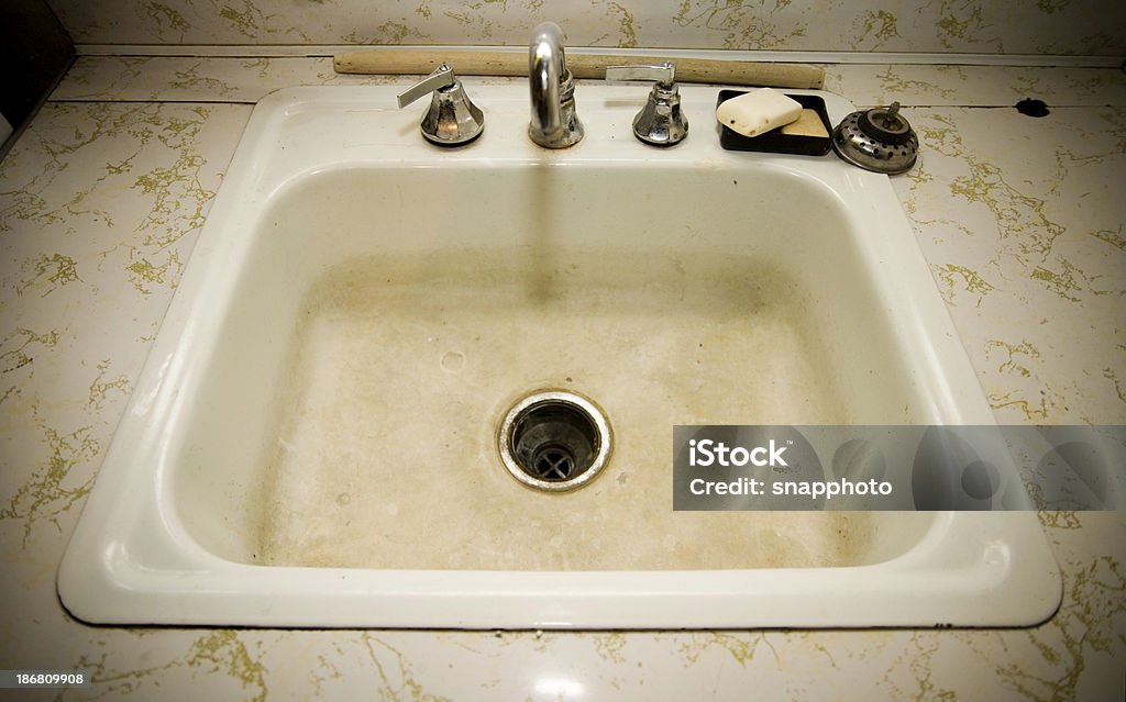 Retro-Waschbecken - Lizenzfrei Wasser Stock-Foto