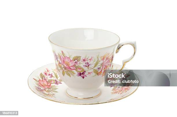 Kunstvoll Verzierten Porzellan Teetasse Und Untertasse Stockfoto und mehr Bilder von Altertümlich