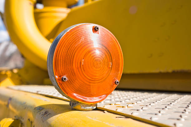 istock Orange Light on Yellow Abandoned Rusty Truck 186810419