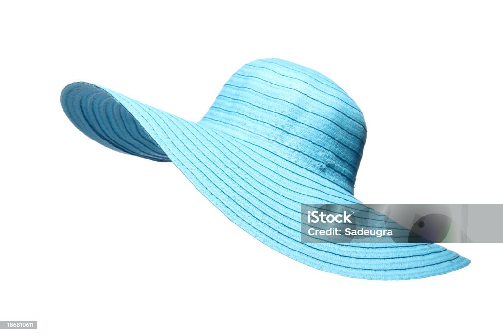 Turquoise Sun Hat Turquoise sun hat against white backgroundSome other related images: Hat Stock Photo