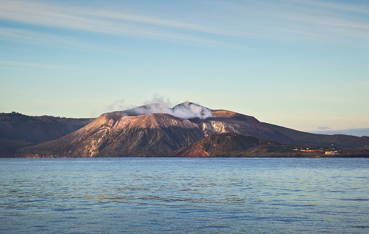 Active volcano on Vulcano island near Sicily (Italy).