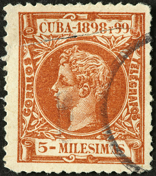 istock youth profile on a very old Cuban postage stamp 186811070