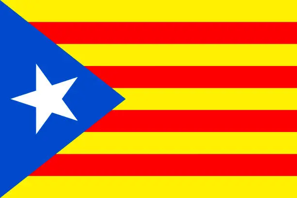 Vector illustration of Estelada blava symmetric