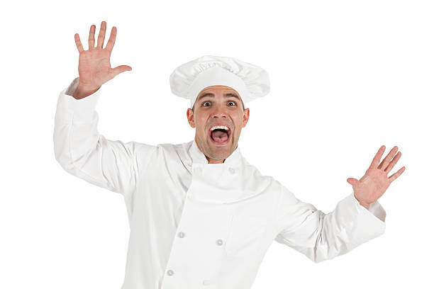 Portrait of a chef shouting