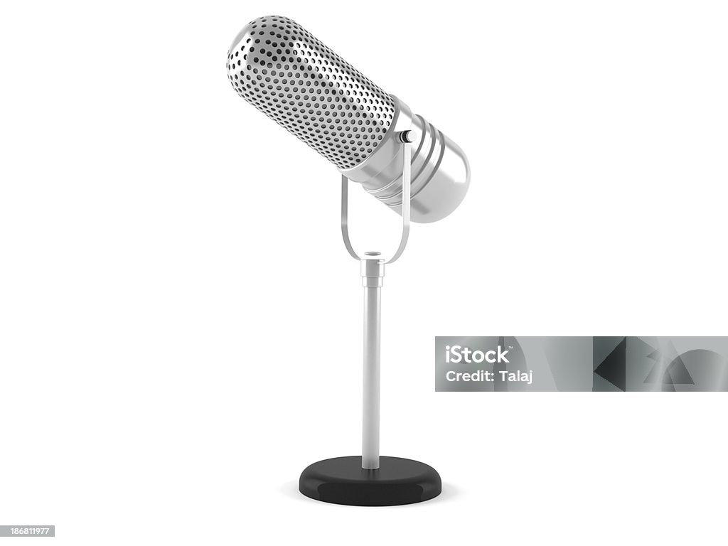 Microfone - Foto de stock de Branco royalty-free