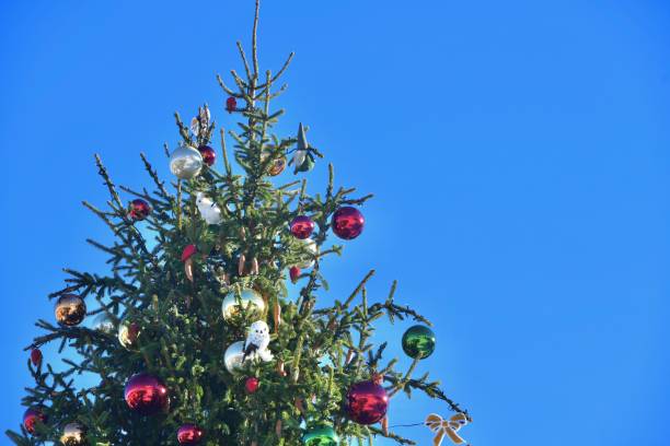 istock Beautiful decorated Christmas Tree by winter 1868122985