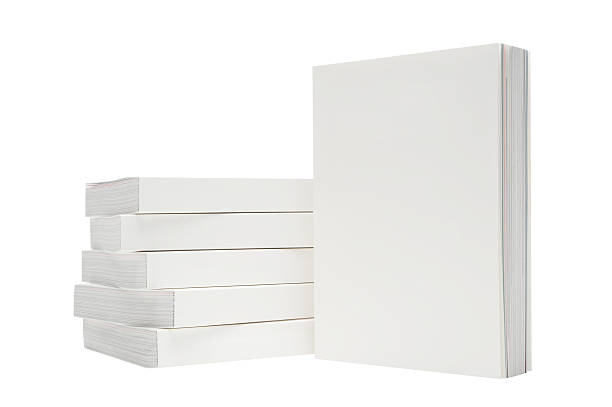 capa de livro - paperback book stack white - fotografias e filmes do acervo