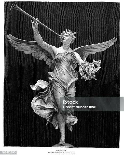 Angel Herald Stock Illustration - Download Image Now - Angel, Trumpet, Music