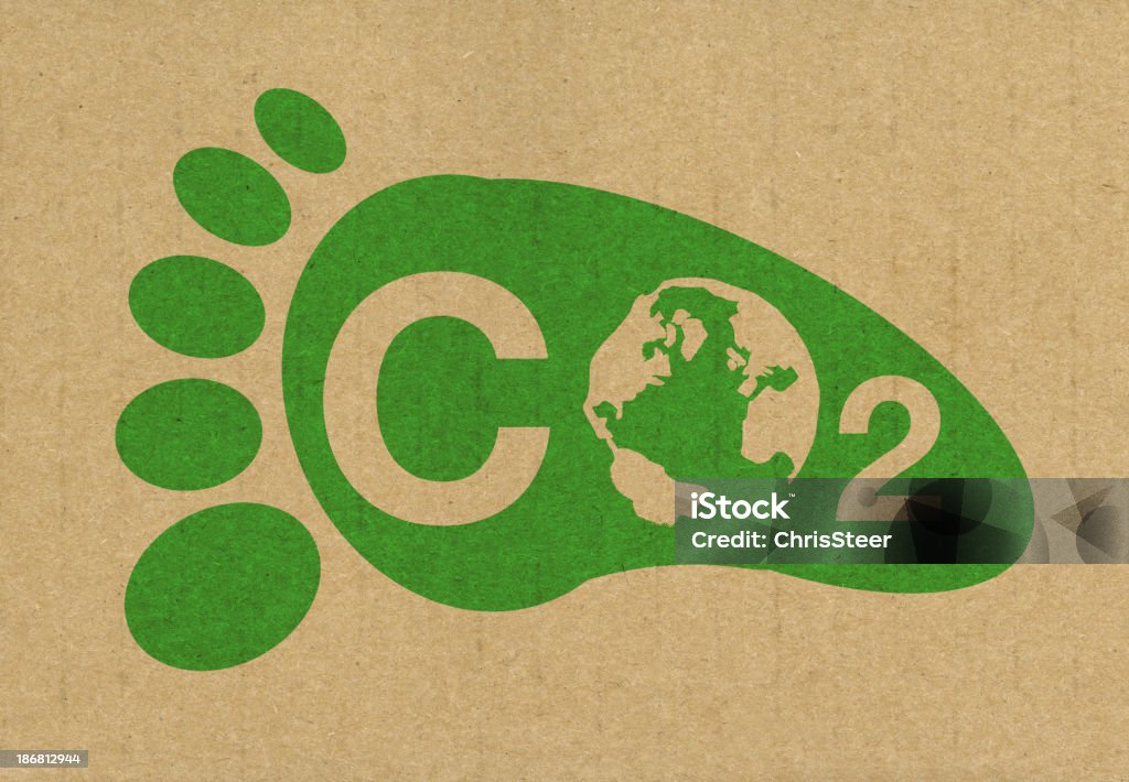 CO2 pegada de carbono - Foto de stock de Conceito royalty-free