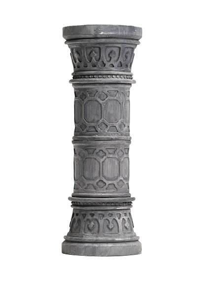 uma coluna - column ionic capital isolated imagens e fotografias de stock