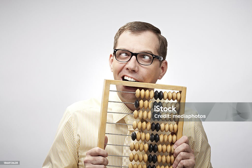 Caixa-de-Óculos com Ábaco - Royalty-free Homem de Negócios Foto de stock