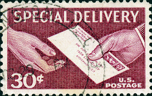 istock Vintage Special Delivery Stamp 186813683