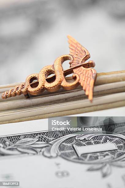 American Caduceus Stock Photo - Download Image Now - Currency, Caduceus, Healthcare And Medicine