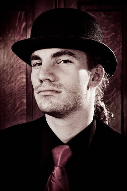 istock Vintage Man in Bowler Hat 186814073
