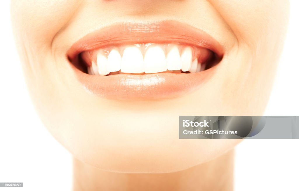 Detailansicht eines jungen Frau lächelnd - Lizenzfrei 20-24 Jahre Stock-Foto
