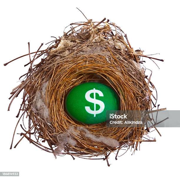 Verde Con Segno Di Dollaro Nest Eggmodo Di Dire Inglese - Fotografie stock e altre immagini di 401k - Parola inglese