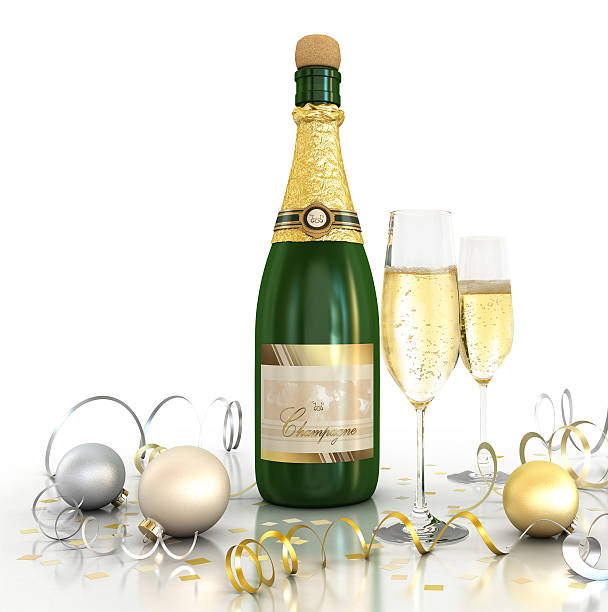celebração champanhe-(fundo branco - cork champagne isolated celebration - fotografias e filmes do acervo