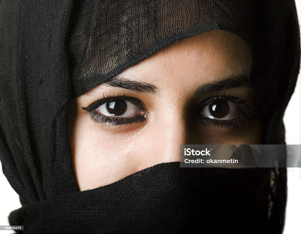 아라비아 여자아이 - 로열티 프리 가리기 스톡 사진