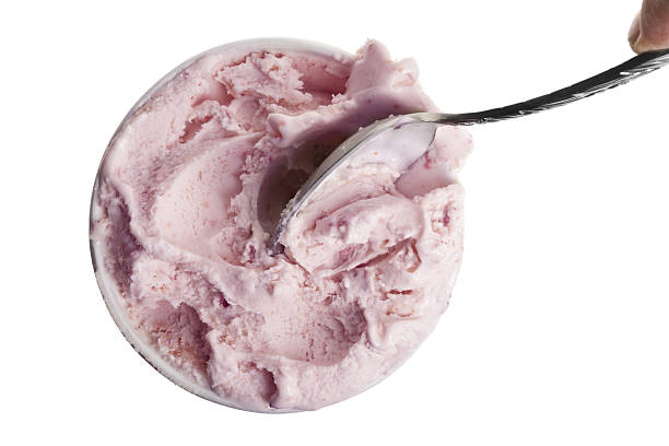 istock Strawberry Ice Cream Overhead View 186815809