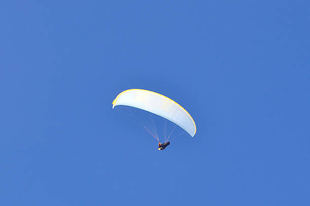 Parapente with a clear blue sky.