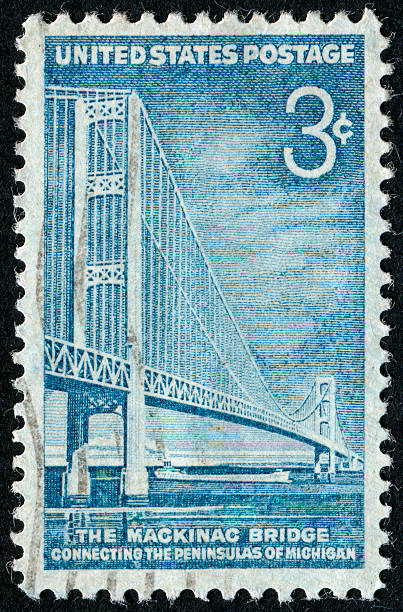 istock The Mackinac Bridge Stamp 186815978