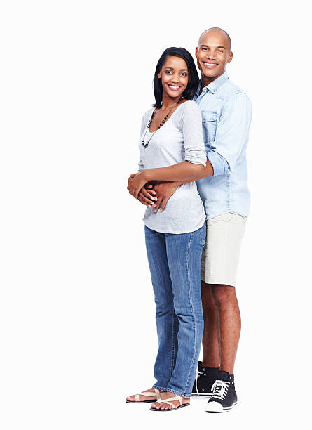 istock Woman embraced by man 186816290