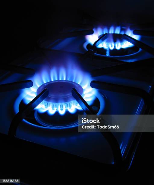 Bruciatori A Gas - Fotografie stock e altre immagini di Fiamma - Fiamma, Gas, Blu