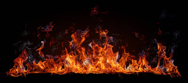 Fire Fire isolated on black fire stock pictures, royalty-free photos & images