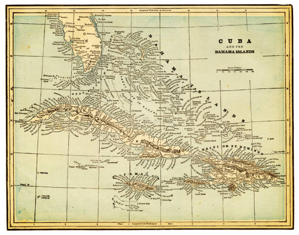キューバとバハマ島のマップ - ジャマイカ 写真点のイラスト素材／クリップアート素材／マンガ素材／アイコン素材