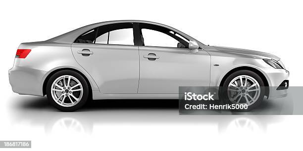 Car In Studio Side View Isolated On White Stock Photo - Download Image Now - Car, Profile View, Side View