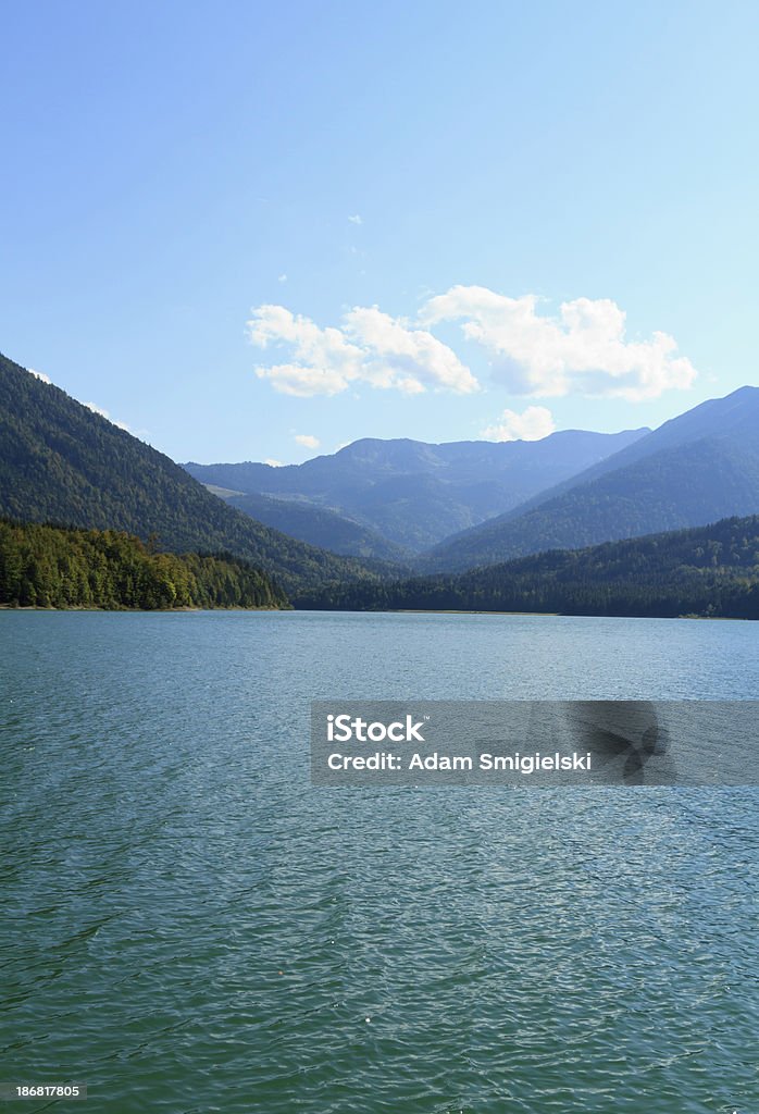 lakeside sailboat on the lakesee my Agricultural Field Stock Photo