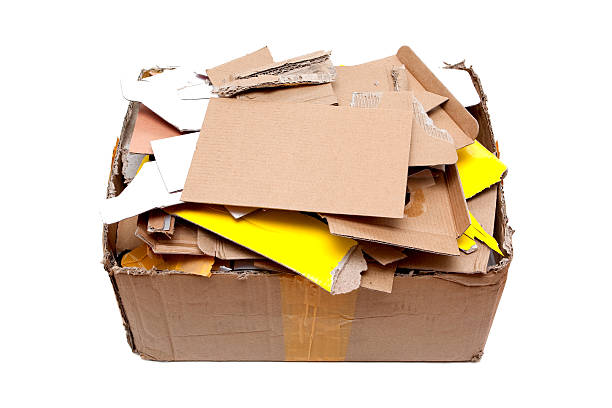 istock Pile of cardboard isolated on white background 186818722