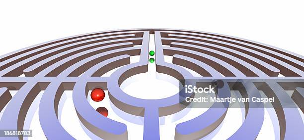 Labyrinth With Balls Stock Photo - Download Image Now - Aspirations, Business, Circle