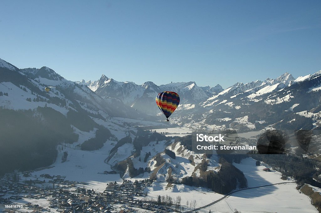 Hot air balloons Swiss alps Hot air balloons festival Chateau-D'oexPlease view similar images in my portfolio: Hot Air Balloon Stock Photo