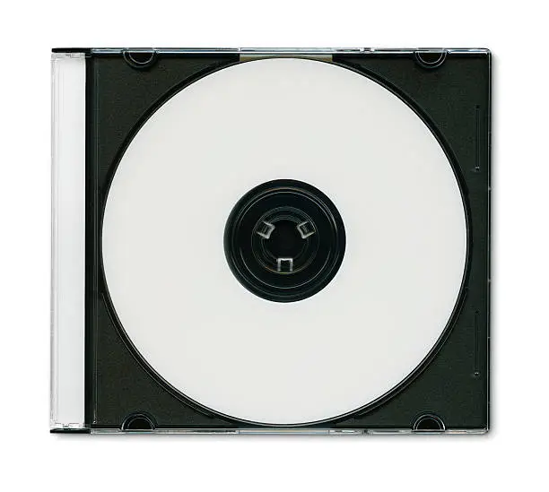 Photo of Optical disk in case with outlined path.