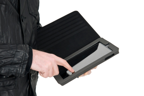 Man Using Touch Pad